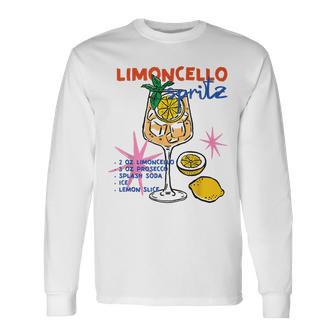Limoncellopritz Recette De Cocktail Italienne Esthétique T-shirt à manches longues - Cadeauxyz