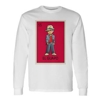 Mexican Lottery s Mexican El Guapo Handsome Man Performance Long Sleeve T-Shirt | Seseable UK