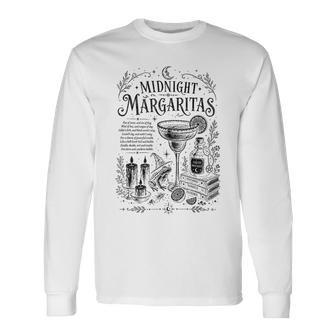 Midnight Margaritas Witch Drinking Cocktail Halloween Long Sleeve T-Shirt | Seseable UK