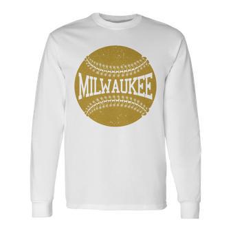 Milwaukee Baseball Fan Comfort Colors Crop Top Long Sleeve T-Shirt - Thegiftio UK