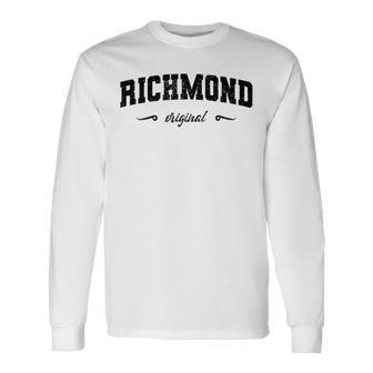 Nombre Original De Richmond California Retro Ciudad Natal Richmond Camiseta de manga larga - Regaloses