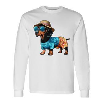 Perro De Caza Dachshund Con Perros Perro De Baño Deerano Camiseta de manga larga - Regaloses