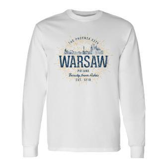Polonia Estilo Retrointagearsovia Camiseta de manga larga - Regaloses