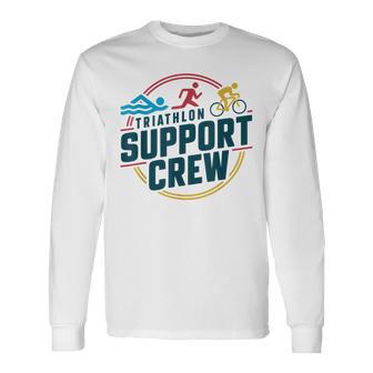 Triathlon Inspired Support Crew Related Triathlete Long Sleeve T-Shirt - Thegiftio UK