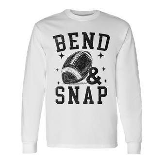 Vintage Game Day Football Touchdown Bend And Snap Boys Long Sleeve T-Shirt - Thegiftio UK
