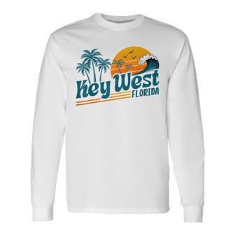 Vintage Key West Florida Beach Summer Vacation Spring Break Long Sleeve T-Shirt - Thegiftio UK