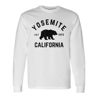 Yosemite National Park California Usa Outdoor Yosemite National Park -Adults Kids Green Short Sleeve Cotton 100 Nature Themed Small Long Sleeve T-Shirt - Thegiftio UK