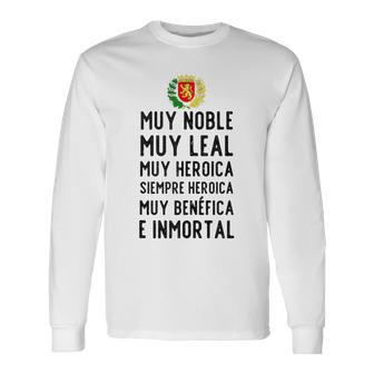 Zaragoza Escudo Muy Noble El Pilar In Mangas Camiseta de manga larga - Regaloses