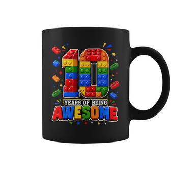 10 Years Old Boys Awesome Building Bricks 10Th Birthday Coffee Mug - Monsterry UK