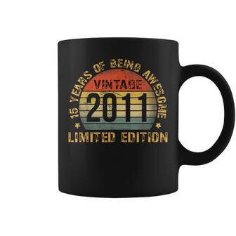 15Yr Bday Son Boy 2011 15Th 15 Year Old Birthday Coffee Mug - Monsterry