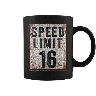 16Th Birthday Speed Limit Sign 16 Mph 16 Year Old Coffee Mug - Monsterry UK