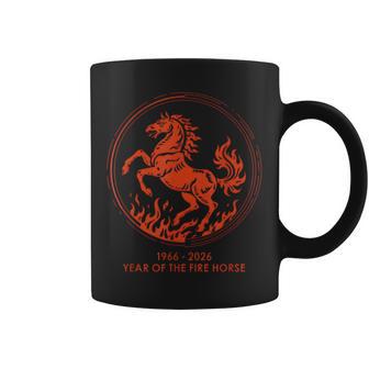 1966 2026 Año Del Caballo De Fuego 60 Cumpleaños Zodíaco Taza de café - Regaloses