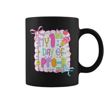 My 1St Day Of Pre-K Prek 2026 Back To School Kids Girls Bow Coffee Mug - Thegiftio UK