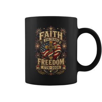 250 Años Fe Y Libertad Christian Usa 250 Aniversario Taza de café - Regaloses