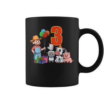3 Cumpleaños Granja Regalo De Tres Años Para Niños Y Niñas Taza de café - Regaloses