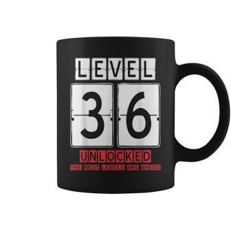 36º Aniversario De Bodas Desbloqueado Nivel 36 Cumpleaños Taza de café - Regaloses
