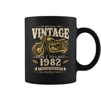 44 Cumpleaños Hombre Moto Biker Motero Intage 1982 Taza de café - Regaloses