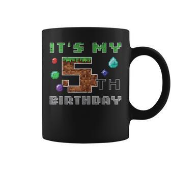 My 5Th Birthday Pixel 5 Gamer Video Gaming Boys Kids Youth Coffee Mug - Thegiftio UK