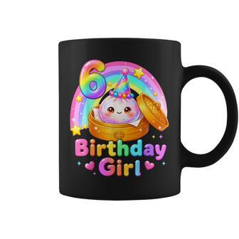 6Th Birthday Girl Dumpling Kawaii Pastel Anime 6 Year Old Coffee Mug | Seseable UK