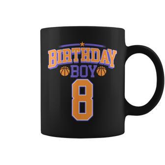 8º Cumpleaños Niño Baloncesto Amante 8 Años Bday Taza de café - Regaloses