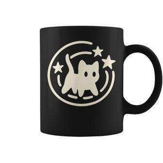 90S Y2k Scary Tomcat Cat Is Scared Under Starry Tail Coffee Mug - Monsterry