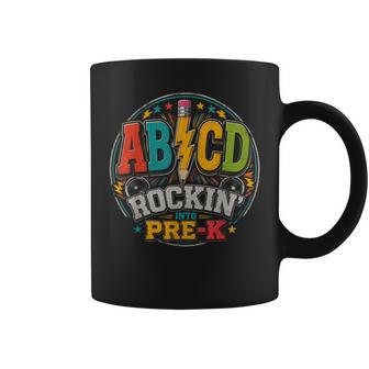 Abcd Rockin Into Pre-K Pencil Teachers Rock Students Boys Coffee Mug - Thegiftio UK