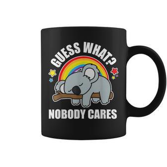 Adivina Qué ¡A Nadie Le Importa Meme Koala Edition Taza de café - Regaloses