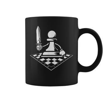 Ajedrez Espada Tablero Chess Jaque Mate Jugador Ajedrez Taza de café - Regaloses