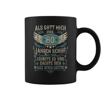 Als Gott Michor 80 Jahrenchuf 80 Geburtstag Lustig Tassen - Geschenkecke