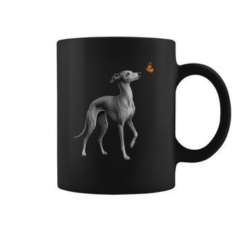 Amante De Perros Mariposa Galgo Italiano Cuello Taza de café - Regaloses