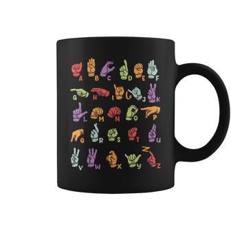 American Sign Language Asl Alphabet Deaf People Coffee Mug - Thegiftio UK