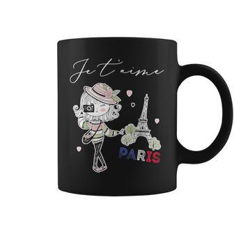 Amour Paris Motif S France Fille Tour Eiffel Tasse - Cadeauxyz