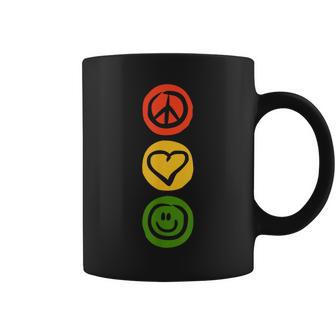Ampel Mit Frieden Liebe Und Glück Zeichen Tassen - Geschenkecke