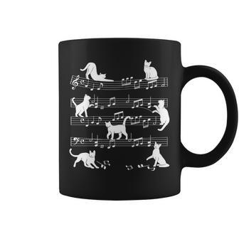 Amusant Chat Musique Partition De Partition Drôle Mignon Chat Goodsêtements Cadeau Original Pour Homme Manche Longue Tasse - Cadeauxyz