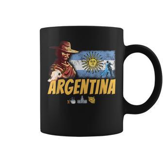 Argentinaintage Gaucho Bandera Retro Tango Dancer Recuerdo Taza de café - Regaloses