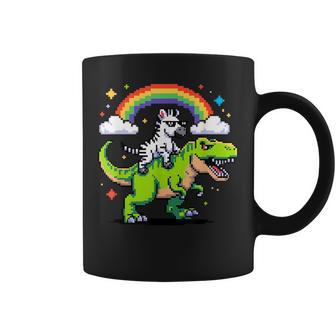 Arttyle Pixel Zèbre T-Rex Tyrannosaure Graphiques 8 Bits Tasse - Cadeauxyz