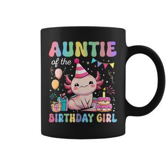 Auntie Of The Birthday Girl Axolotl Bday Party Family Coffee Mug - Thegiftio UK