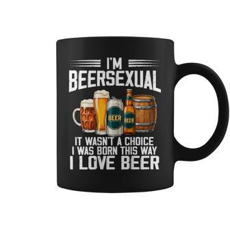 On Back I'm A Beersexual Beer Drinking Lover Coffee Mug | Seseable UK