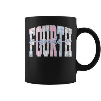Back To School Fourth 4Th Grade Floral Teacher Girl Coffee Mug | Seseable UK