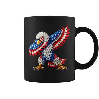 Bald Eagle Dabbing American Flag Patriotic 4Th Of July Usa Coffee Mug | Seseable UK