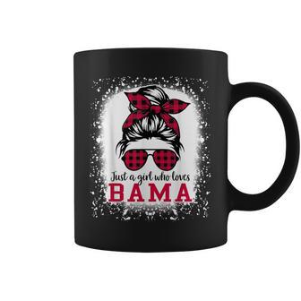 Bama Alabama Girls Messy Bun Hair Alabama State Pride Coffee Mug - Thegiftio UK