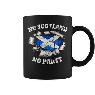 Bandera Escocesa Con Texto En Inglés Nocotland No Party Taza de café - Regaloses