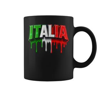 Bandiera Italiana Orgogliosa Concritta Patriottica A Colori Feel Drip Tazze - Novitaregali