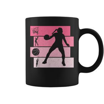 Basket Jugador De Baloncesto Baloncestis Niño Chica Retro Taza de café - Regaloses