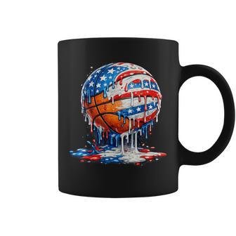 Basketball Drip Ice Cream American Us Flag 4Th Of July Coffee Mug - Thegiftio UK
