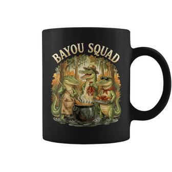 Bayou Squad Louisiana Alligator Retro Wildlife Travel Cajun Coffee Mug | Seseable UK