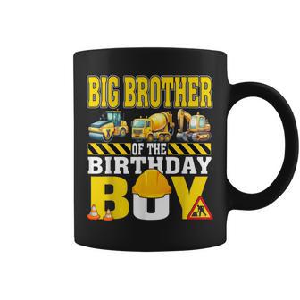 Big Brother Of The Birthday Boy Construction Worker Birthday Coffee Mug - Thegiftio UK