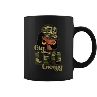 Big Leo Energy Black Woman Camo Cap Hat Zodiac Sign Coffee Mug - Thegiftio UK