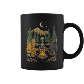 Bigfoot Alien Mothman Camping Nature Coffee Mug - Thegiftio UK