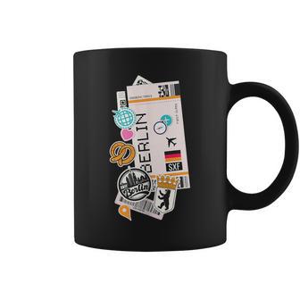 Billete De Avión De Berlín Aire Pass Avión Alemania Amante De Losiajes Taza de café - Regaloses